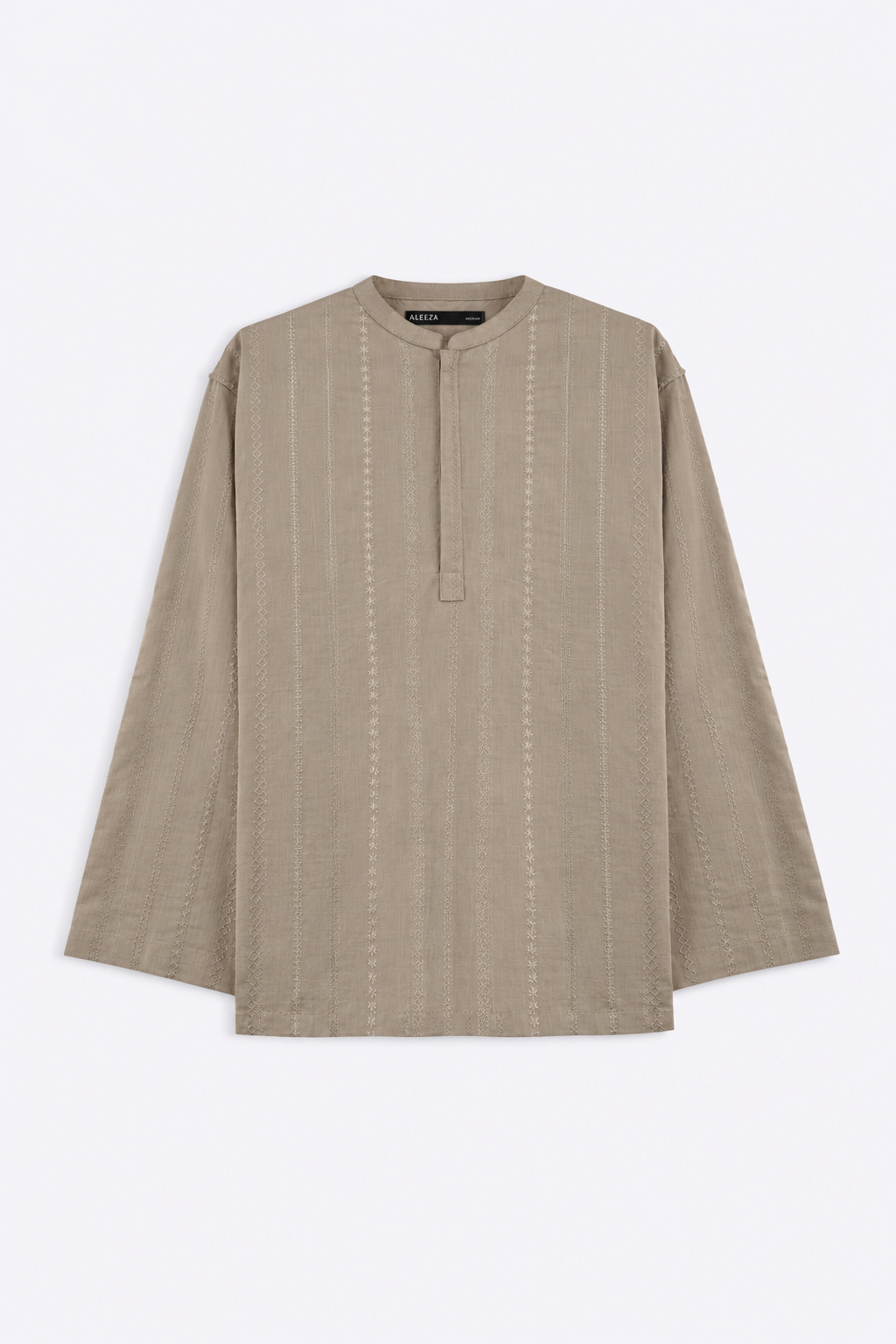 EMBROIDERED SHIRT & STRAIGHT PANTS SET