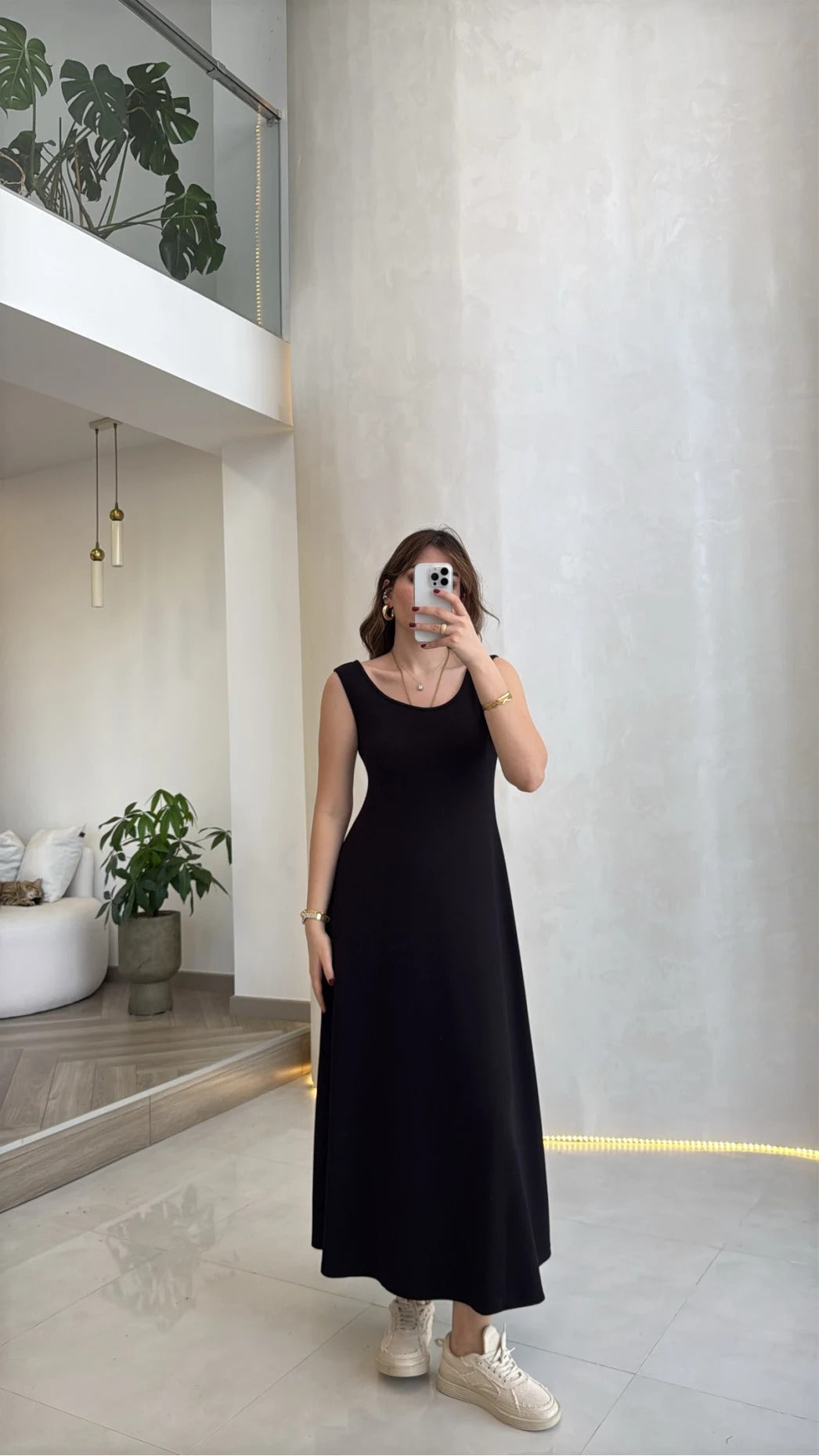 Layered Maxi Dress – 2 Piece Set | Wool Peach Fabric