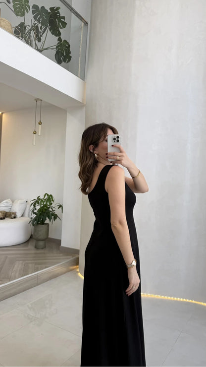 Black 2-Piece Blouse Set