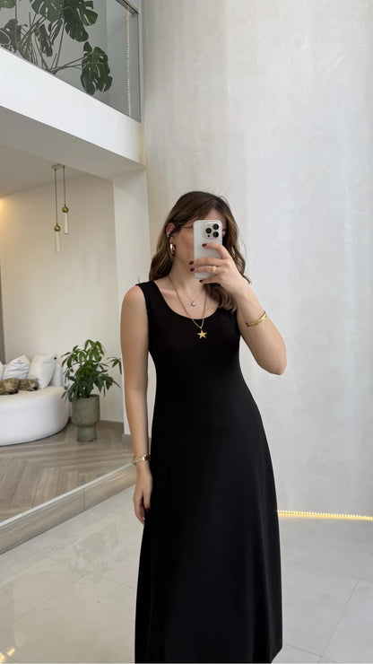 Black 2-Piece Blouse Set