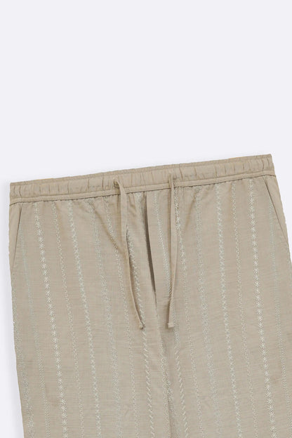 EMBROIDERED STRAIGHT PANTS