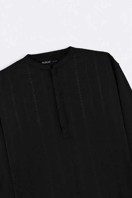 EMBROIDERED HALF PLACKET SHIRT