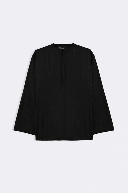 EMBROIDERED HALF PLACKET SHIRT